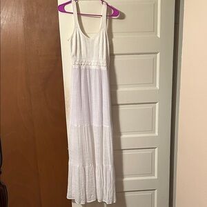 Joe Boxer White Sleeveless Maxi Dress